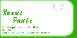 noemi pauli business card
